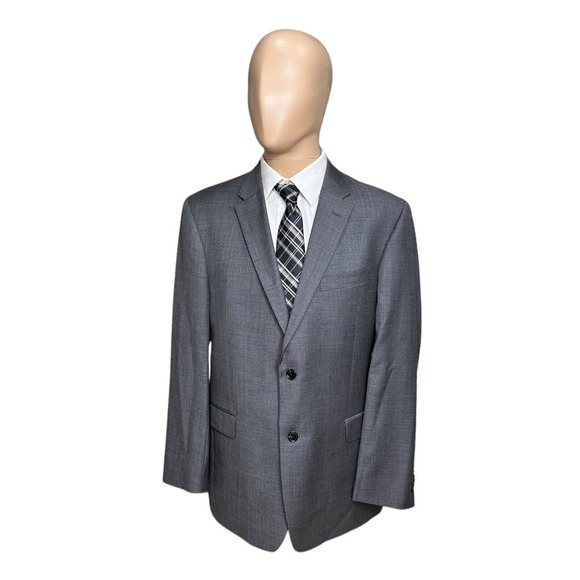 Tommy Hilfiger Men’s Blazer Sport Coat Two Button Jacket 42R Gray 100% Wool EUC